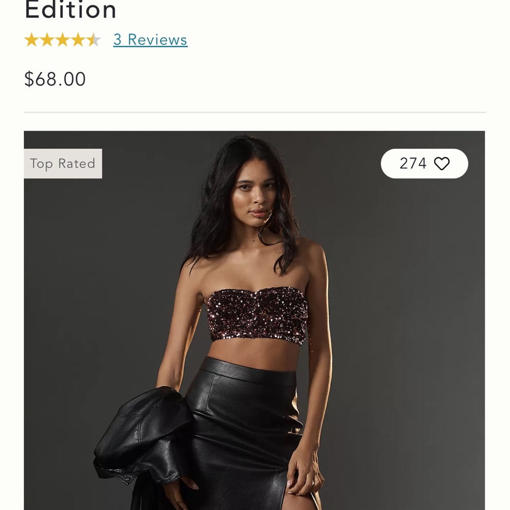 Sequins barlette top great for night out on the town